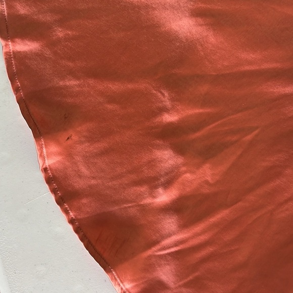 Satin Pink Formal Slip Cowl Neck Midi Dress Sz XS - Picture 9 of 9